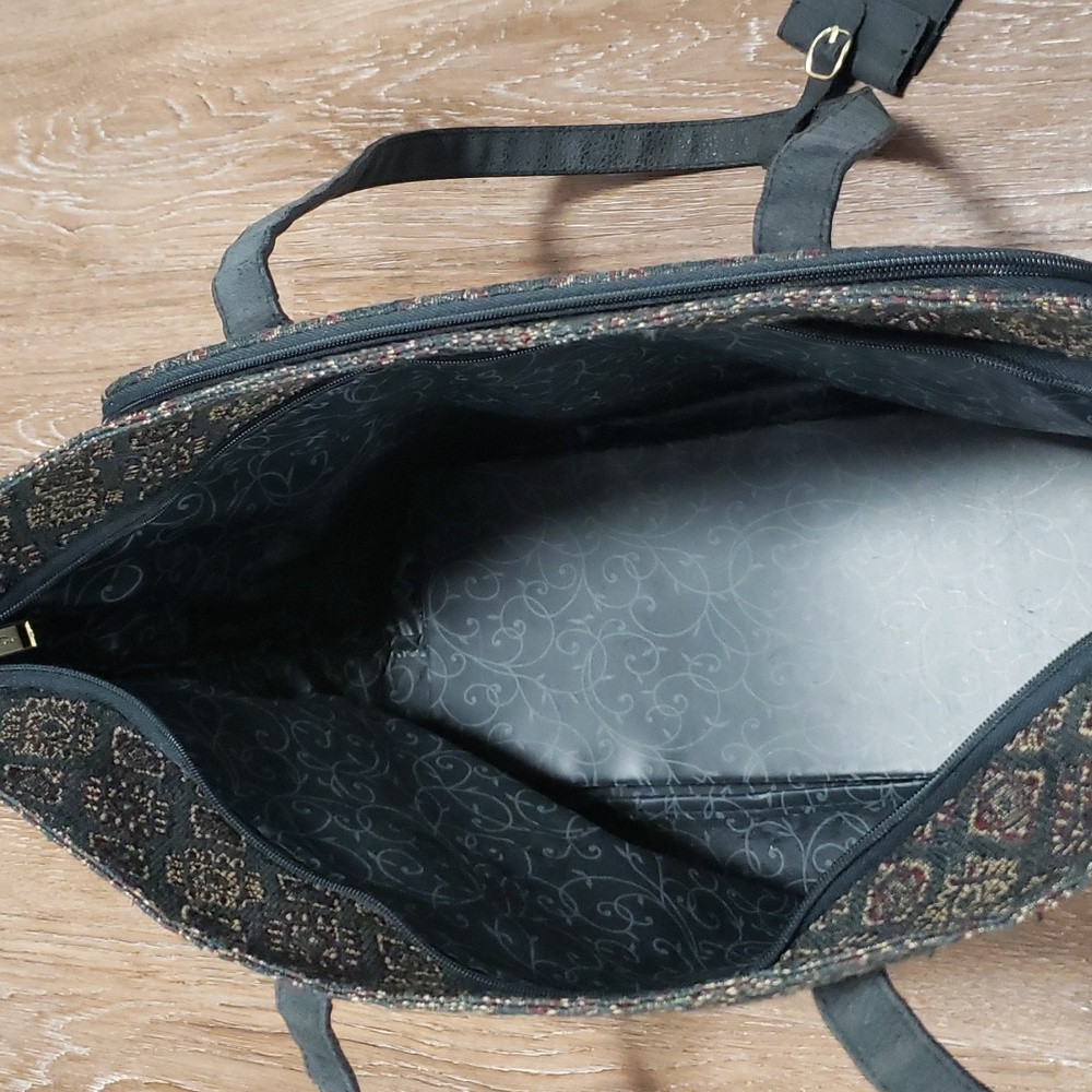 Oscar de la Renta Large Travel Shoulder Tote Vacation Retro Vintage Grannycore - Picture 12 of 15